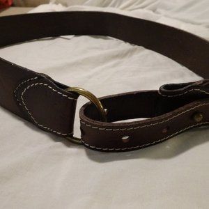 New‎ ABERCROMBIE 1.5" Leather Loop / Pin BELT sz M